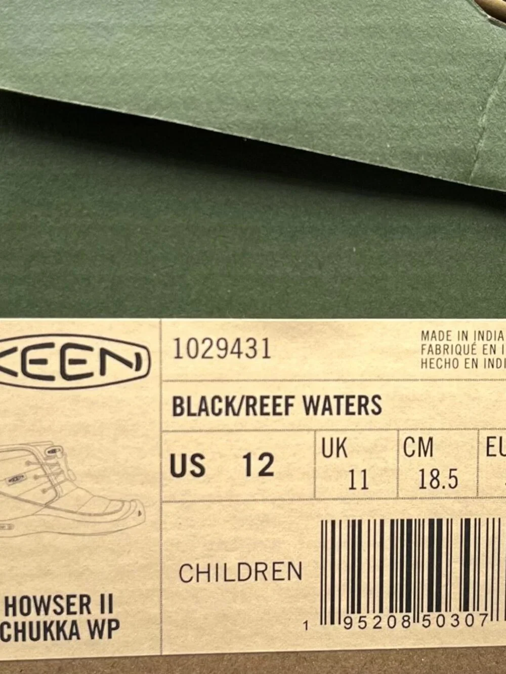KEEN Little Girls Boys Howser II Waterproof Insulated Chukka Boots Size 12 Black